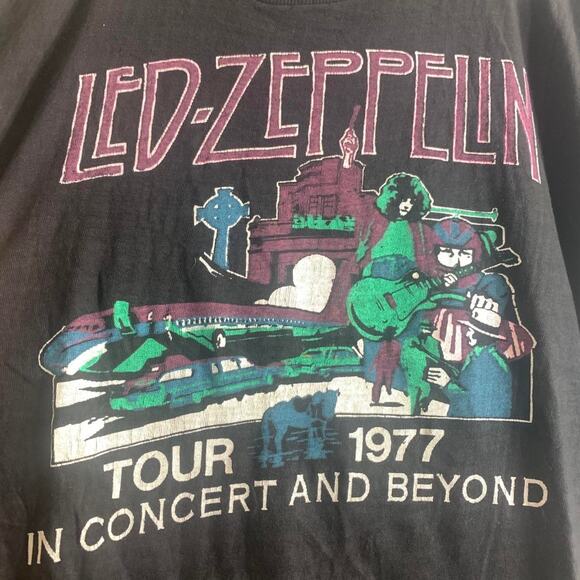 Vintage Other - 1977 LED ZEPPELIN U.S. TOUR Tour On Concert And beyond double sided tee shirt M
